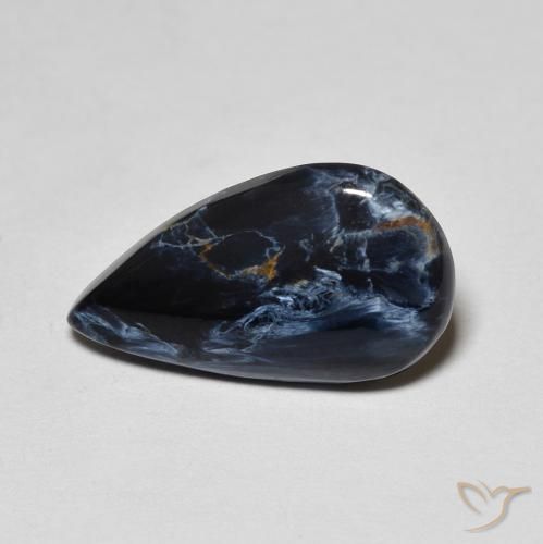 2.66ct Natural Multicolorido Pietersite, Formato de pêra, Opaco