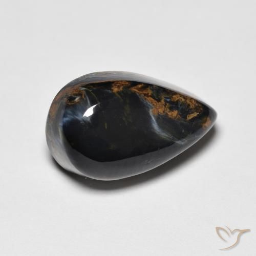 4.14ct Natural Multicolorido Pietersite, Formato de pêra, Opaco