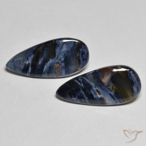 4.74ctw Natural Multicolorido Pietersite, Formato de pêra, Opaco