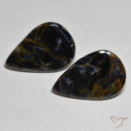 8.64ctw Natural Multicolorido Pietersite, Formato de pêra, Opaco