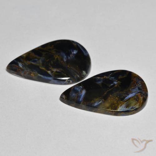 Pedras preciosas de Pietersite Multicolorido natural de 8.64 ct, Formato de pêra, Opaco