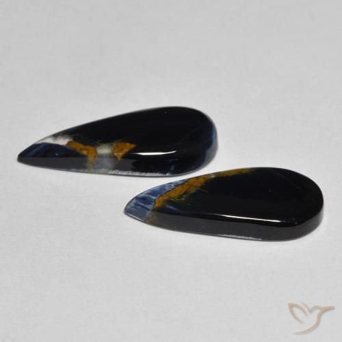 Pedras preciosas de Pietersite Multicolorido natural de 4.86 ct, Formato de pêra, Opaco