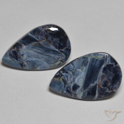 8.69ctw Natural Multicolorido Pietersite, Formato de pêra, Opaco
