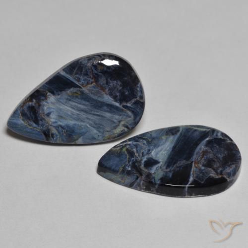 Pedras preciosas de Pietersite Multicolorido natural de 8.69 ct, Formato de pêra, Opaco