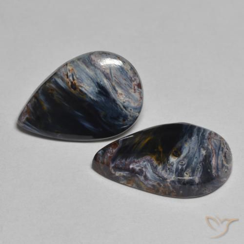 Pedras preciosas de Pietersite Multicolorido natural de 5.95 ct, Formato de pêra, Opaco