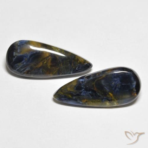 4.33ctw Natural Multicolorido Pietersite, Formato de pêra, Opaco