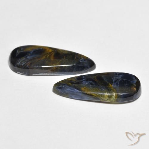 Pedras preciosas de Pietersite Multicolorido natural de 4.33 ct, Formato de pêra, Opaco