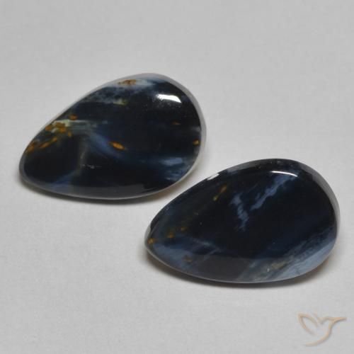 2.70ctw Natural Multicolorido Pietersite, Formato de pêra, Opaco