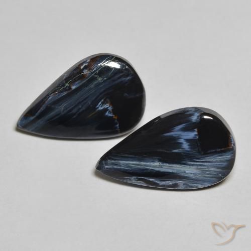 5.25ctw Natural Multicolorido Pietersite, Formato de pêra, Opaco