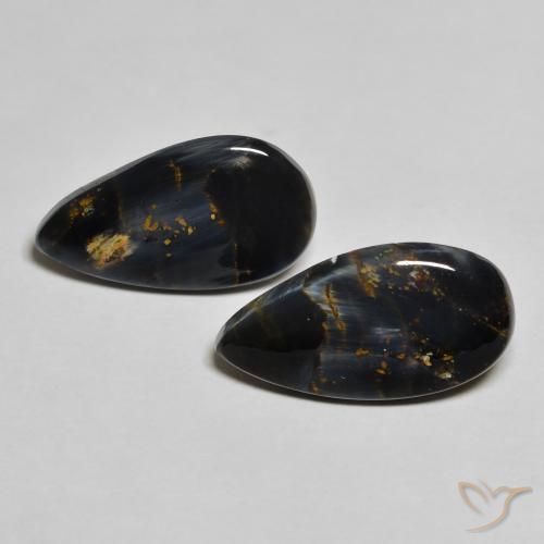 7.21ctw Natural Multicolorido Pietersite, Formato de pêra, Opaco