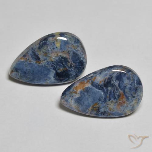 7.67ctw Natural Multicolorido Pietersite, Formato de pêra, Opaco
