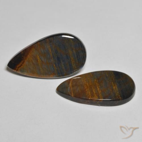 Pedras preciosas de Pietersite Multicolorido natural de 10.63 ct, Formato de pêra, Opaco