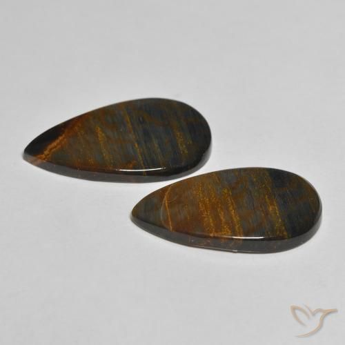 Pedras preciosas de Pietersite Multicolorido natural de 10.63 ct, Formato de pêra, Opaco