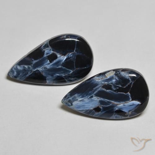 9.55ctw Natural Multicolorido Pietersite, Formato de pêra, Opaco