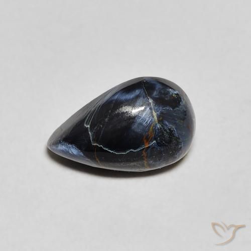 1.32ct Natural Multicolorido Pietersite, Formato de pêra, Opaco