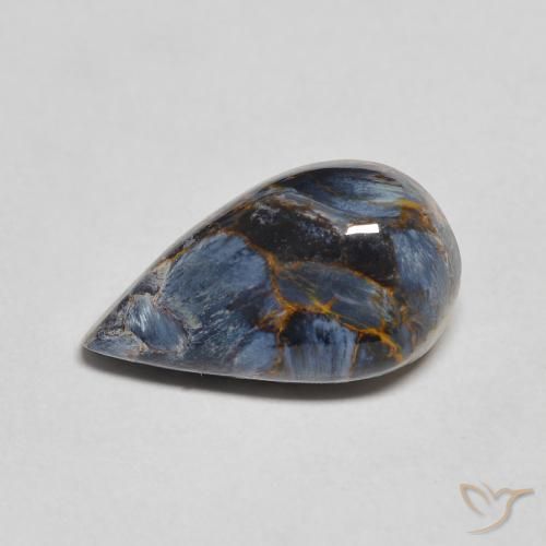 3.22ct Natural Multicolorido Pietersite, Formato de pêra, Opaco