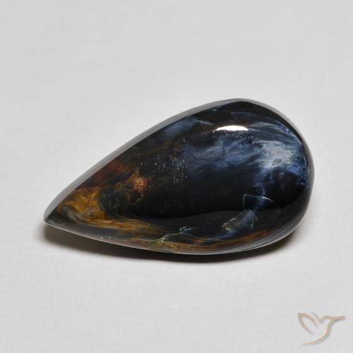 5.68ct Natural Multicolorido Pietersite, Formato de pêra, Opaco
