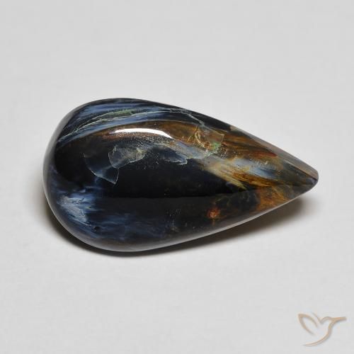Pietersite Multicolorido Natural 5.68ct, Formato de pêra, Opaco