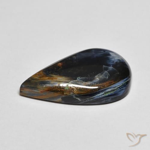 Pietersite Multicolorido Natural 5.68ct, Formato de pêra, Opaco