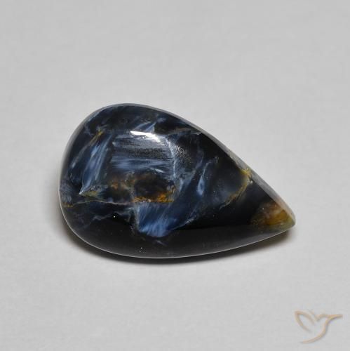 2.85ct Natural Multicolorido Pietersite, Formato de pêra, Opaco