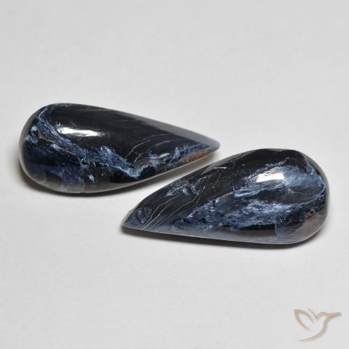 9.90ctw Natural Multicolorido Pietersite, Formato de pêra, Opaco