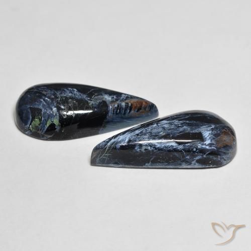 Pedras preciosas de Pietersite Multicolorido natural de 9.90 ct, Formato de pêra, Opaco
