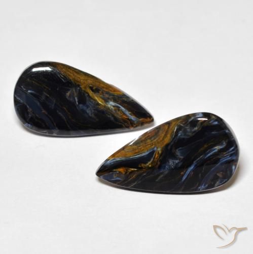 8.53ctw Natural Multicolorido Pietersite, Formato de pêra, Opaco