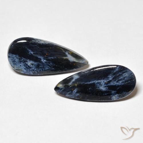 5.76ctw Natural Multicolorido Pietersite, Formato de pêra, Opaco