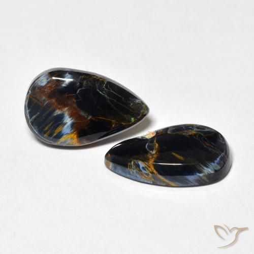 Pedras preciosas de Pietersite Multicolorido natural de 6.20 ct, Formato de pêra, Opaco