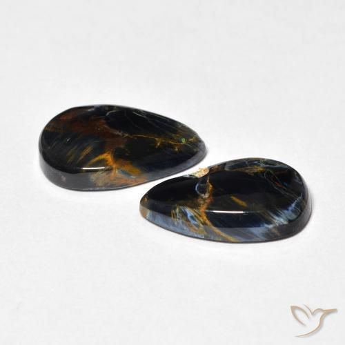 Pedras preciosas de Pietersite Multicolorido natural de 6.20 ct, Formato de pêra, Opaco