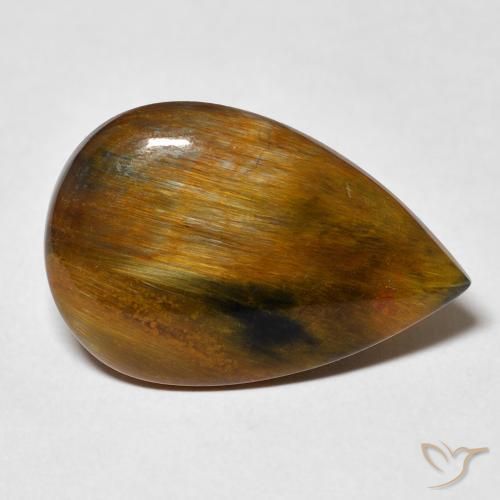 Pietersite Gingerbread Marrom Natural 8.35ct, Formato de pêra, Opaco