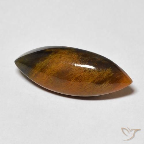 Pietersite Marrom Caramelo Natural 4.81ct, Marquesa, Opaco