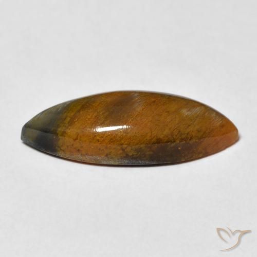 Pietersite Marrom Caramelo Natural 4.81ct, Marquesa, Opaco