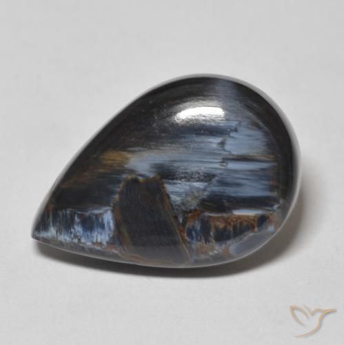 10.69ct Natural Multicolorido Pietersite, Formato de pêra, Opaco