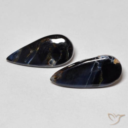 5.51ctw Natural Multicolorido Pietersite, Formato de pêra, Opaco