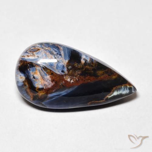 Pietersite Multicolorido Natural 7.28ct, Formato de pêra, Opaco