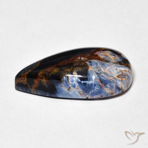 Pietersite Multicolorido Natural 7.28ct, Formato de pêra, Opaco