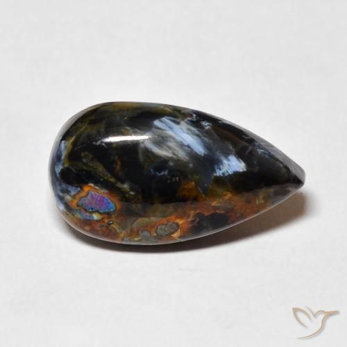6.42ct Natural Multicolorido Pietersite, Formato de pêra, Opaco