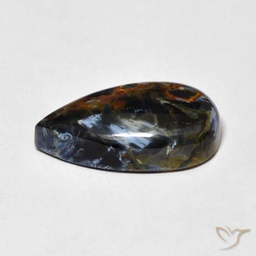 Pietersite Multicolorido Natural 6.42ct, Formato de pêra, Opaco