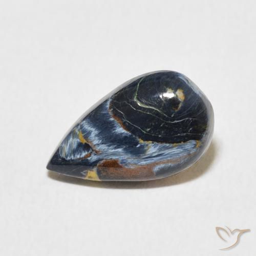 1.32ct Natural Multicolorido Pietersite, Formato de pêra, Opaco