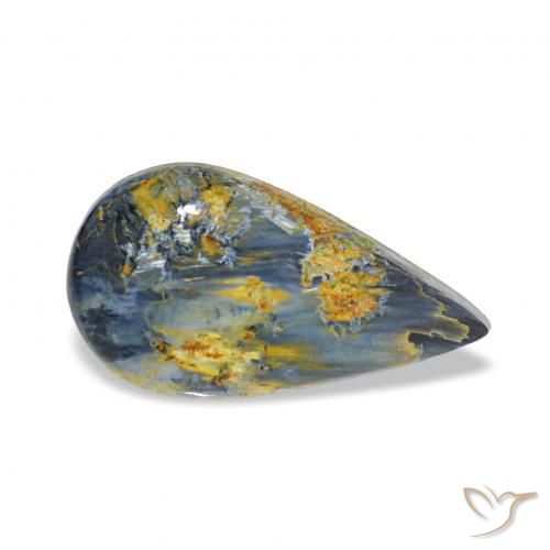Pietersite Multicolorido Natural 2.88ct, Formato de pêra, Opaco