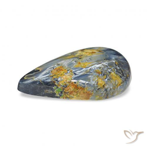 Pietersite Multicolorido Natural 2.88ct, Formato de pêra, Opaco