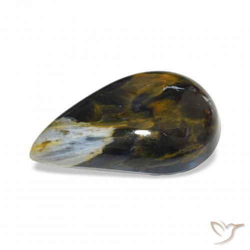 Pietersite Multicolorido Natural 7.46ct, Formato de pêra, Opaco