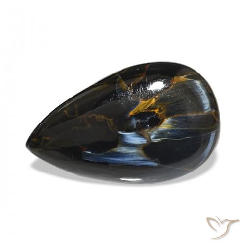 11.08ct Multicolorido Pietersite, Formato de pêra, Opaco
