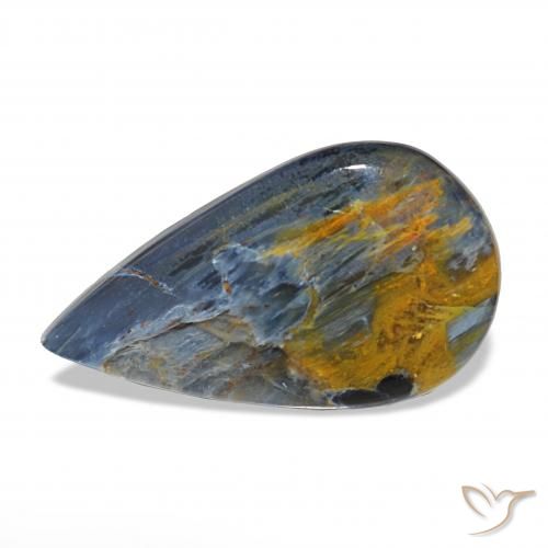 8.18ct Multicolorido Pietersite, Formato de pêra, Opaco