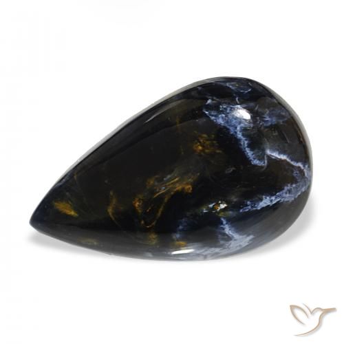12.86ct Multicolorido Pietersite, Formato de pêra, Opaco