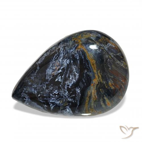 15.43ct Multicolorido Pietersite, Formato de pêra, Opaco