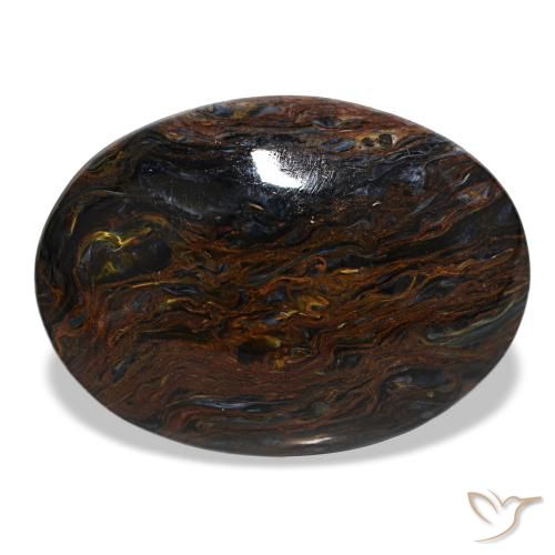 23.54ct multicolorido pietersita, oval, opaco