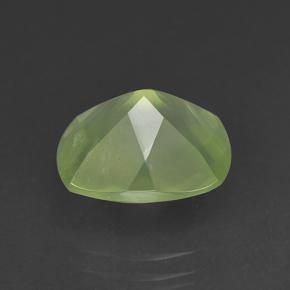 Prehnita verde natural 5,29ct, almofada cortada, translúcido