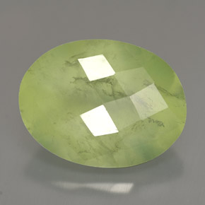 Prehnita verde natural 10,47ct, transparente, transparente/translúcido